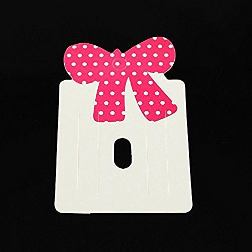 100Pieces Paper Carboard Hair Clip Display Cards Bowknot Camellia for Jewelry Making Display/Packaging Supplies 79x50mm
