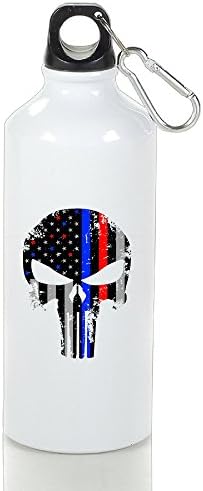 XIYX Skull Star Flag Classic Aluminum Sports Water Bottle Leak-Proof Lid 400 Ml/ 500 Ml/ 600 Ml