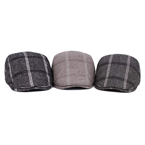 Ziyoot Men's 1920s Accessories Gatsby Gangster Costume Set Gangster Beret Y-Back Suspender (04 Black White)