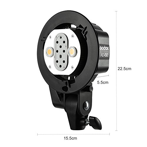 Godox WITSTRO AD-B2 AD200 Dual Power BlitzKopf Bowens Mount Double Tube Flash Head Halterung für AD200 Portable Flash Speedlite – Bild 3