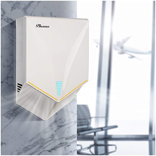 PLUSSEN Premium Commercial Automatic High Speed Hand Dryers for Bathrooms with Two Hot Air Outlet, Fast Drying in 10 Seconds, ABS Compact Electric Hand Dryer Blower - Thumbnail 2