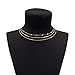 Zealmer Gold Choker Necklace Set Layered Choker Necklace Simple Design 3 PCS