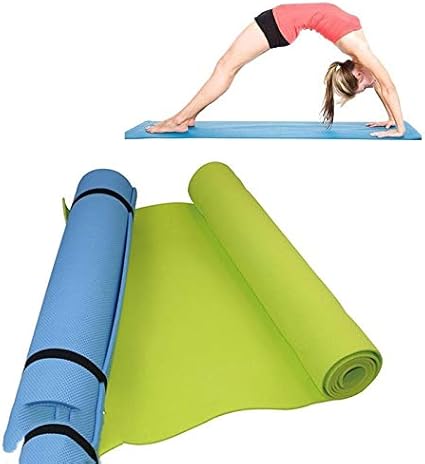 Pilates Esterilla de Yoga, respetuosa con el Medio Ambiente, Duradera, para Fitness, Gimnasia, para Viajes, Azul: Amazon.es: Deportes y aire libre