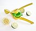 Zulay Metal 2-In-1 Lemon Squeezer Manual - Sturdy, Max Extraction Hand Juicer Lemon Squeezer Gets Every Last Drop - Easy to Clean Manual Citrus Juicer - Easy-to-Use Lemon Juicer Squeezer - Black/Red