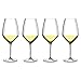 Luigi Bormioli Regency 15 oz. White Wine Stem, Set of 4, 4 Count (Pack of 1), Clear