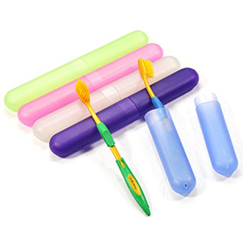 UZZO Set of 3/6/9 Plastic Travel Toothbrush Carrying Boxes /Toothbrush Case/Toothbrush Holder/Toothbrush Bag,Great for camping, hiking and traveling Easy to carry!!!(3pcs)