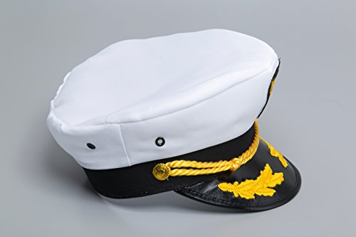 Jacobson Hat Company Men's Adult Yacht Cap, White, One Size