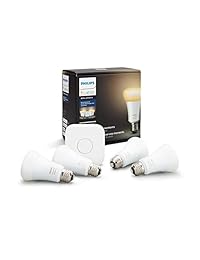 Philips Hue White Ambiance   Kit de inicio de bombilla inteligente, multicolor, 471986, 10.5watts, 120 voltios