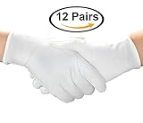 White Soft 100% Cotton Gloves 8.6