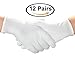 White Soft 100% Cotton Gloves 8.6