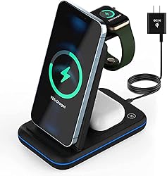 Foldable Wireless Charging Station, 3 in 1 Fast