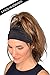 MUV365 Headbands for Women | Workout, Running, Yoga, Wide Sports Head Bands | Headband Protects with UPF 50+, Keeps Sweat from Dripping in Eyes & is Non-Slip