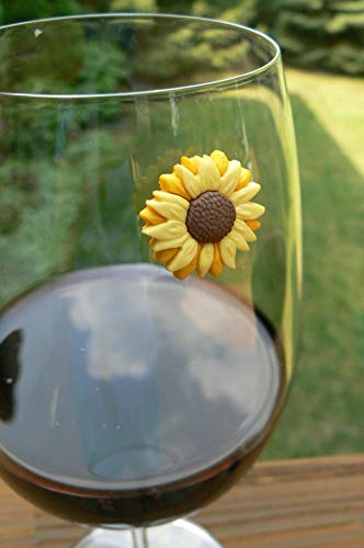 Fall Wine Charms - Magnetic Glass Markers Perfect for Autumn and Thanksgiving Set of 6 by Simply Charmed