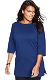 Roamans Women's Plus Size The Boat Neck Maxi Tunic