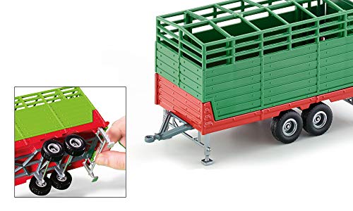 siku 2875, Viehanhänger inkl. 2 Holstein-Kühen, 1:32, Metall/Kunststoff, Grün, Viele Funktionen – Bild 4