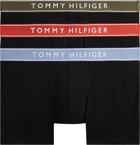 Calzoncillos bóxer Pack de 3 Hombre Trunks de algodón elástico, Negro (Argean Sea/Crmel/Utility Sage), M