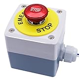 mxuteuk 22mm Waterproof Emergency Stop Push Button