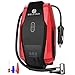 Helteko Portable Air Compressor Pump 150PSI 12V - Digital Tire Inflator - Auto Tire Pump with Emergency Led Lighting and Long Cable for Car - Bicycle - Motorcycle - Basketball and other primary