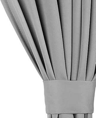 Amazon Com Panovous Grey French Door Curtains For Small Windows Elegant Curtains For Door Window Sidelight Curtain Grey 25x40 Inch 1 Panel Furniture Decor