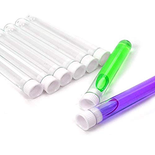50 PCS 6ml Clear Plastic Test Tubes with Caps for Scientific Experiments,Scientific Themed Kids Birthday Party Supplies,Decorate The House,13×78mm Mini Test Tubes