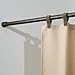 iDesign Cameo Metal Tension Rod, Adjustable Customizable Curtain Rod for Bathtub, Shower Stall, Closet, Doorway, 50-87 Inches, Bronze