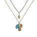 Onairmall Womens Hamsa Necklace Fatima Hand of God Lucky/Evil Eye Charm Layered Pendant Necklace