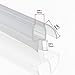 ELEGANT Shower Door Bottom Seal Strip | for 3/8 Inch Thick Frameless Glass | Weather Stripping Seal Sweep | 36 Inch Length |Free Cutting