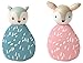 MiO Bean Bag Animal Imaginative Play Character Peg Dolls - Owl & Deer Montessori Style STEM Learning Wooden Building Accessory for 3 Years + Up by Manhattan Toy
