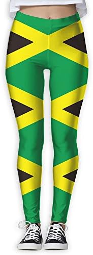 XNGTAX Yoga Pants For Women Jamaica Flag Printed Athletic Workout Leggings Capris