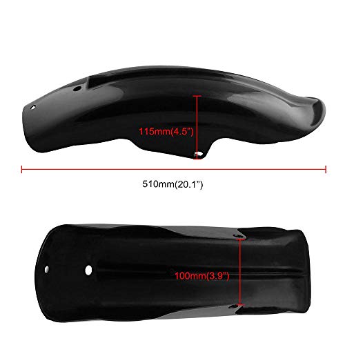 Zehui Motorcycle Rear Mudguard,Black Fender Mudguards for Harley Sportster 833 1200 XL Bobber Chopper 1994-2003 - Thumbnail 5