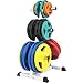 GORILLA SPORTS Olympic 2-inch Plate Tree White – Bar Rack with 7 Branches 770 lbs ratedthumb 2