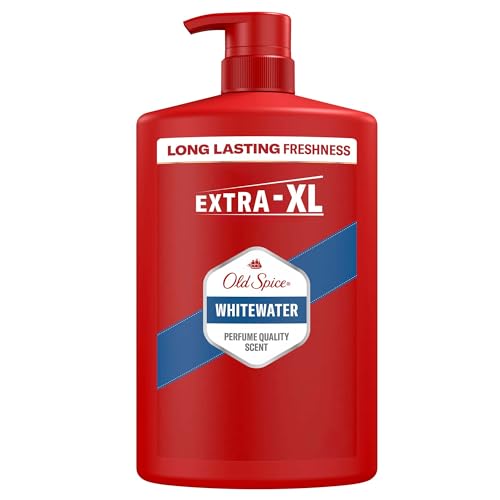 Whitewater Gel Douche et Shampooing pour Hommes 1000 ml, Formule 3 en 1 Universelle pour Laver le corps, les Cheveux et le Visage, Fraîcheur Durable, Parfum de Qualité Parfum, Nettoyage en