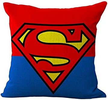 Superman Pillow Case Cotton Linen Cushion Cover Throw Pillow Cover
