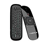 YAGALA Air Mouse with Keyboard, W1 2.4Ghz Mini Wireless Keyboard with Gyro, Infrared Learning Remote Controller for Android TV Box, Mini PC, Smart TV, Projector, HTPC, Laptop, All-in-one PC/TV