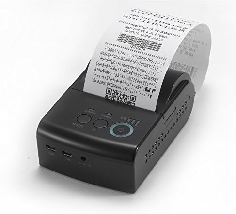 Coofone Portable 58mm Mini Wireless Mobile POS Thermal Receipt Printer with Carrying Pouch, Perfectly Work with Windows 10/10 Pro, Powered by Rechargable Battery (Black)