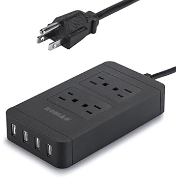 usb power protector strip outlet surge port 240v 6ft cord smart zodiac charging station 1200w