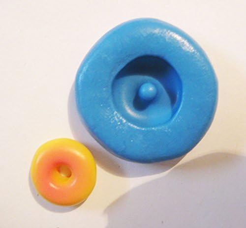 Donut Doughnut Flexible Food Grade Silicone Push Mold for Polymer Clay, Resin,wax,miniature Food,sweets,plaster