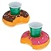 U.S. Pool Supply Inflatable Floating Donut Drink Holder Set (6 Pack) - 3 Strawberry & 3 Chocolate Frosted - Float Beverage Cans, Cups & Bottles - Fun Kid & Adult Pool Party