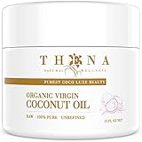 Pure Extra Virgin Coconut Oil For Gorgeous Skin & Healthy Hair, Highest Grade For Beauty, Best Holiday Gift, 100% Natural, Raw, Unrefined & Organic, USDA Certified, 15 Oz