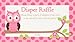 Pink Owl Printed Diaper Raffle Tickets Baby Shower Games (50-Cards)