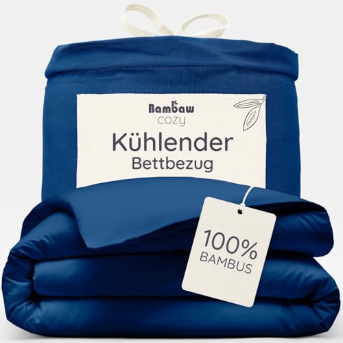 Bambaw Bambus Bettdeckenbezug 200x200 cm, kühle Bettwäsche, nachhaltiger und weicher Bettdeckenbezug Allergiker, Bettbezug atmungsaktiv, 100% Bambus B