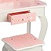 Teamson Kids - Fashion Star Prints Gisele Vanity Table & Stool Set - Pink/White/Gold