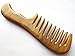 Myhsmooth Gs-2w-wt Wide Tooth Wood Handmade Natural Green Sandalwood No Static Comb with Aromatic Scent for Detangling Curly Hair and Gift -Made of a Whole Piece of Green Sandalwood, Not Mosaic(6.9