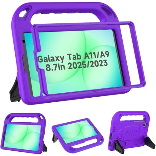 SINSO Kinder-Schutzhülle für Samsung Galaxy Tab A9 22,1 cm (8,7 Zoll) 2023, Galaxy Tab A7 Lite, eingebauter Displayschutz, stoßfester Griff, Ständer, Kinderhülle für Samsung Galaxy Tab A9 2023 und Tab