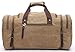 Canvas Duffel Bag, Aidonger Vintage Canvas Weekender Bag Travel Bag Sports Duffel with Shoulder Strap (Khaki)