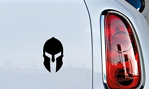 Spartan Helmet Version 7 Car Vinyl Sticker Decal Bumper Sticker for Auto Cars Trucks Windshield Custom Walls Windows Ipad MacBook Laptop Home and More (Black)
