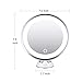 MelodySusie 10x Lighted Magnifying Mirror - Portable Bathroom Vanity Makeup Mirror with Strong Suction Cup, 360 Degree Swivel Rotation, Dimmable Light, Battery and USB Operated