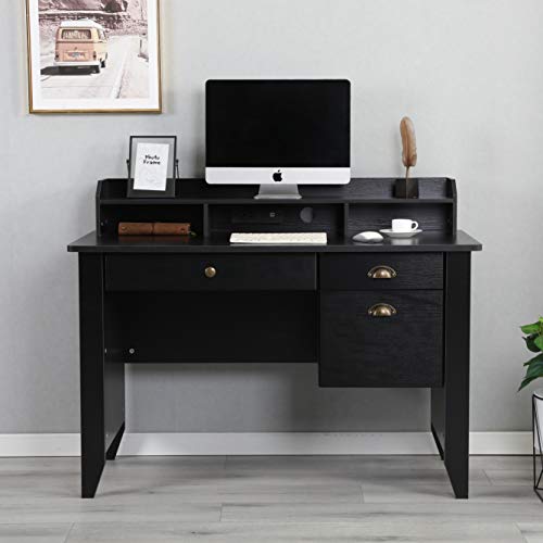 Executive Desk 47" Office Desk PC Laptop Home Office Study Writing Table with USB and Charger Hub