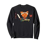Cat Japanese Sushi Master Knife Sweatshirt Sweater