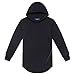 Aiyino Mens Hipster Hip Hop Classic Pullover Long Hoodie Sweatshirts Jacket M Black